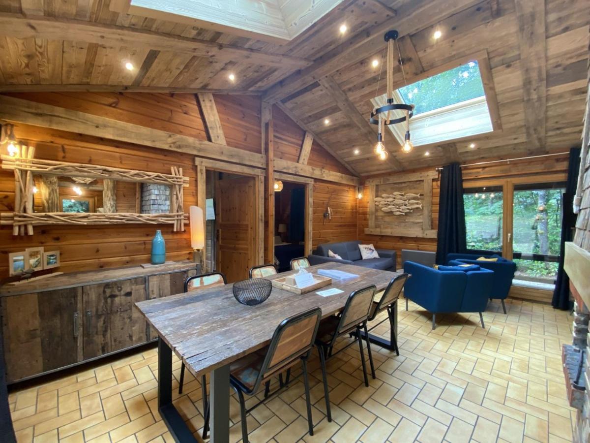 Le Fishing Lodge Chalet En Bois Avec Bain Nordique Ла-Бресс Екстер'єр фото