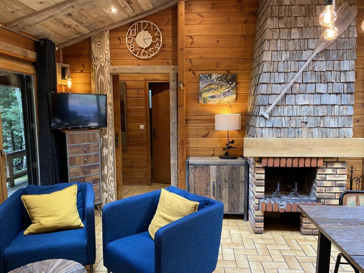 Le Fishing Lodge Chalet En Bois Avec Bain Nordique Ла-Бресс Екстер'єр фото