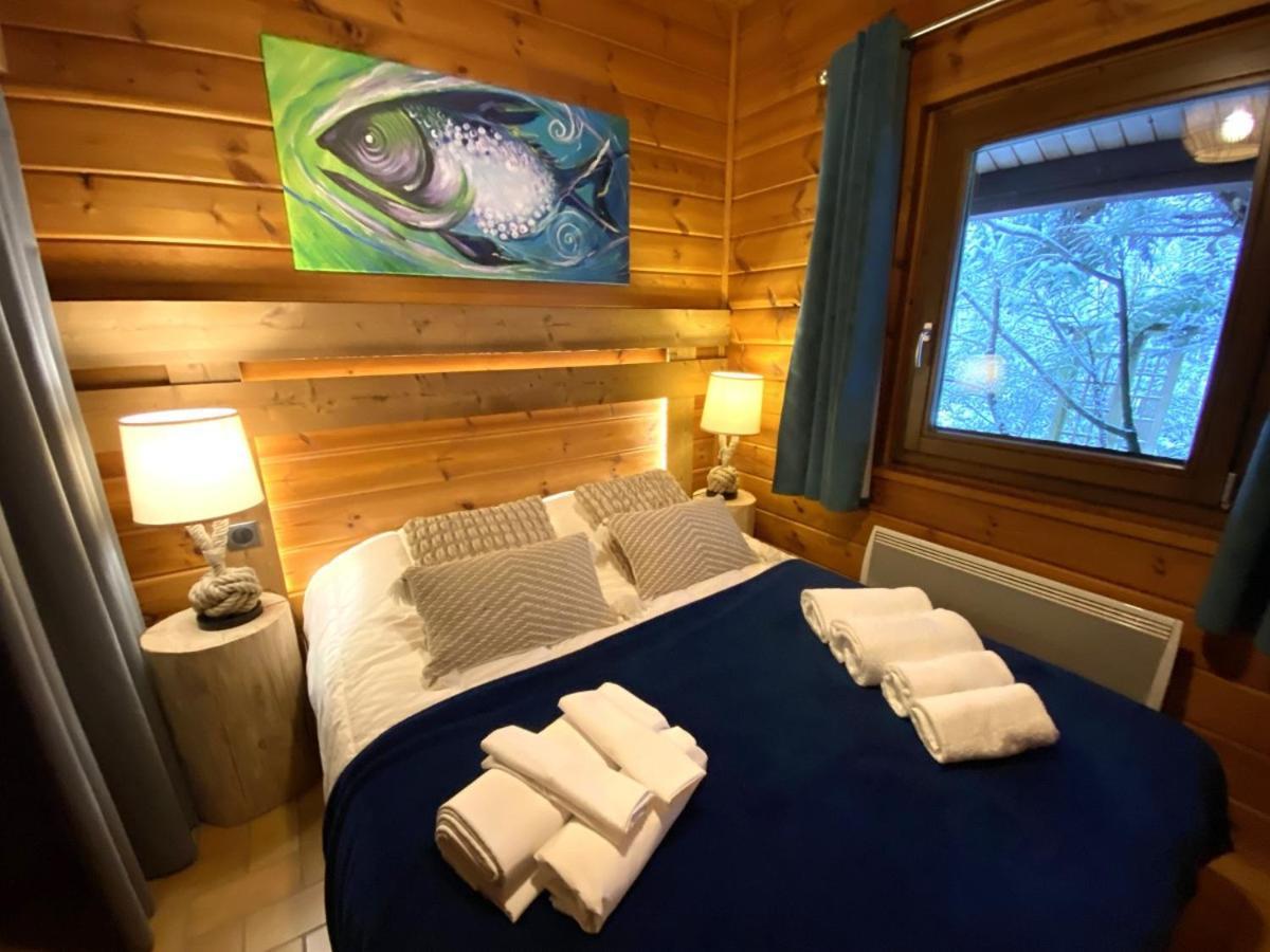 Le Fishing Lodge Chalet En Bois Avec Bain Nordique Ла-Бресс Екстер'єр фото